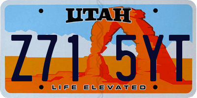 UT license plate Z715YT