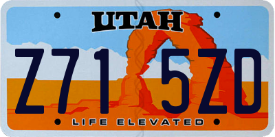 UT license plate Z715ZD