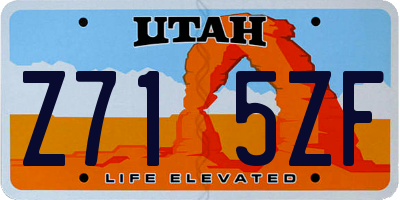 UT license plate Z715ZF