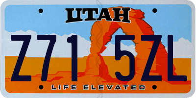 UT license plate Z715ZL