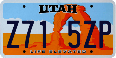 UT license plate Z715ZP