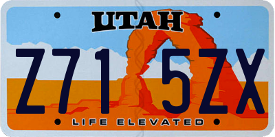 UT license plate Z715ZX