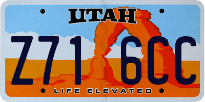UT license plate Z716CC