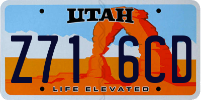 UT license plate Z716CD
