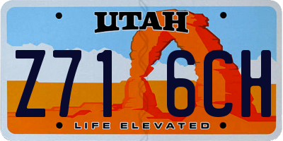 UT license plate Z716CH