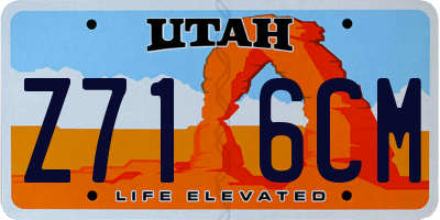UT license plate Z716CM