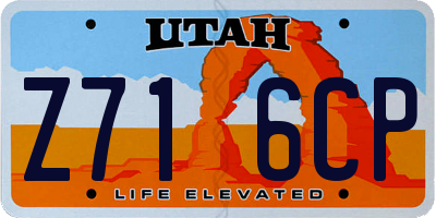 UT license plate Z716CP