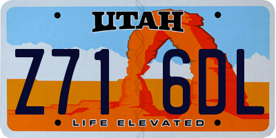 UT license plate Z716DL