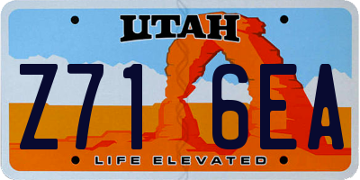 UT license plate Z716EA
