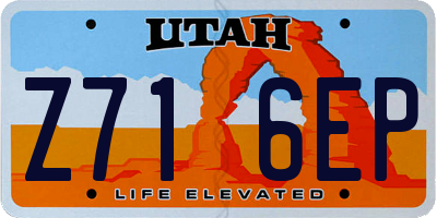 UT license plate Z716EP