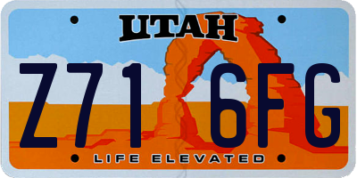UT license plate Z716FG