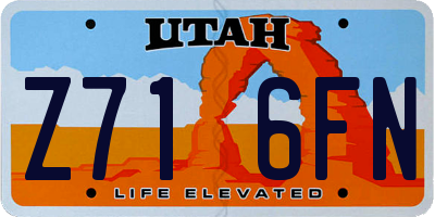 UT license plate Z716FN