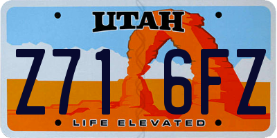 UT license plate Z716FZ