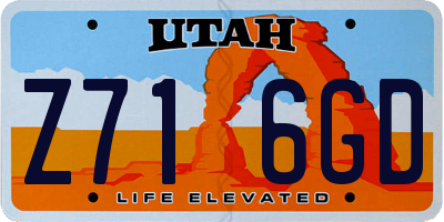 UT license plate Z716GD