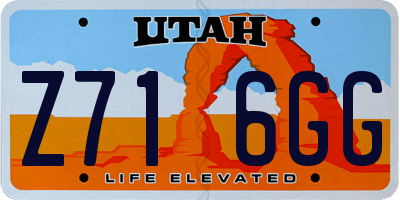 UT license plate Z716GG