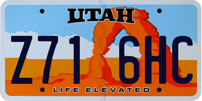 UT license plate Z716HC