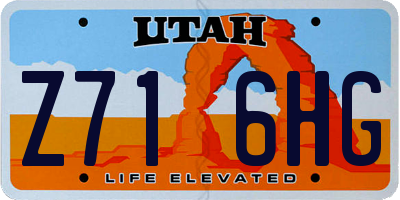 UT license plate Z716HG