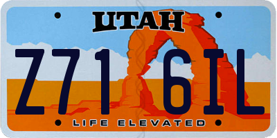 UT license plate Z716IL