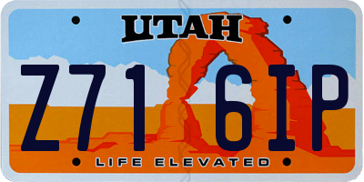 UT license plate Z716IP