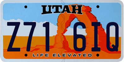 UT license plate Z716IQ