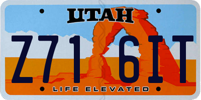 UT license plate Z716IT