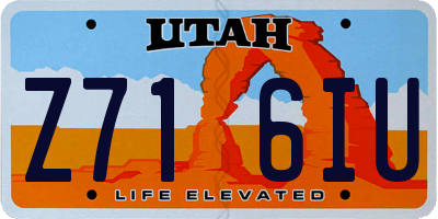 UT license plate Z716IU