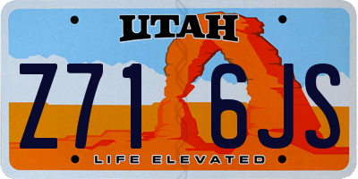 UT license plate Z716JS
