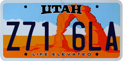 UT license plate Z716LA
