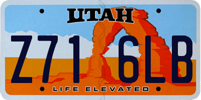 UT license plate Z716LB