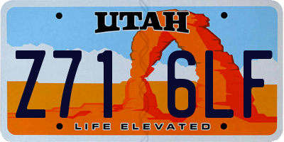 UT license plate Z716LF