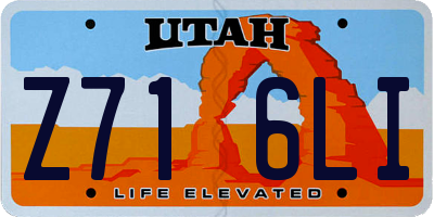 UT license plate Z716LI
