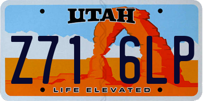 UT license plate Z716LP