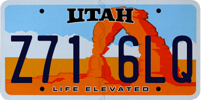 UT license plate Z716LQ