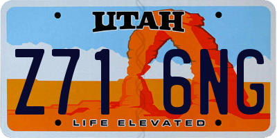 UT license plate Z716NG