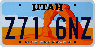 UT license plate Z716NZ
