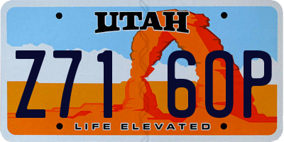 UT license plate Z716OP