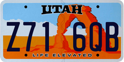 UT license plate Z716QB