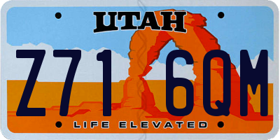UT license plate Z716QM