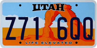 UT license plate Z716QQ