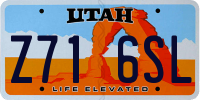 UT license plate Z716SL