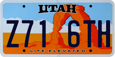 UT license plate Z716TH