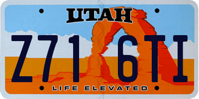 UT license plate Z716TI