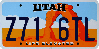 UT license plate Z716TL
