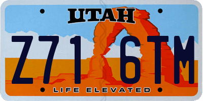 UT license plate Z716TM