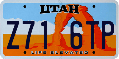 UT license plate Z716TP