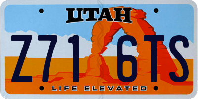UT license plate Z716TS