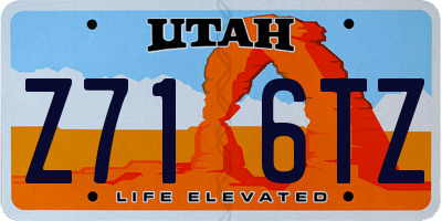 UT license plate Z716TZ