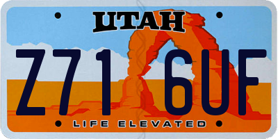 UT license plate Z716UF
