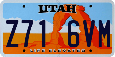 UT license plate Z716VM