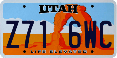 UT license plate Z716WC